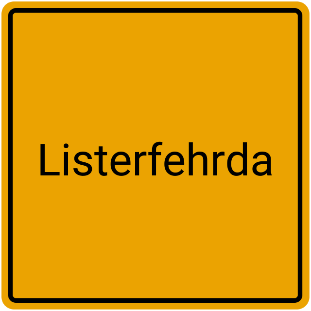Meldebestätigung Listerfehrda