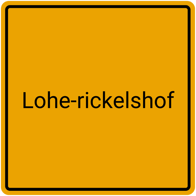 Meldebestätigung Lohe-Rickelshof