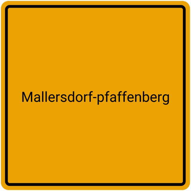 Meldebestätigung Mallersdorf-Pfaffenberg