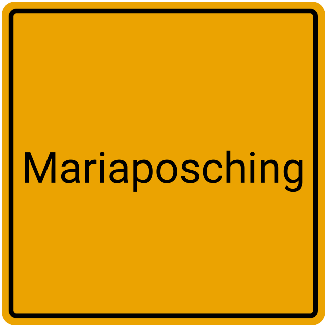 Meldebestätigung Mariaposching