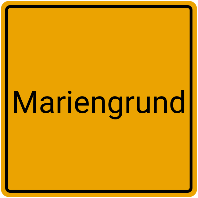 Meldebestätigung Mariengrund