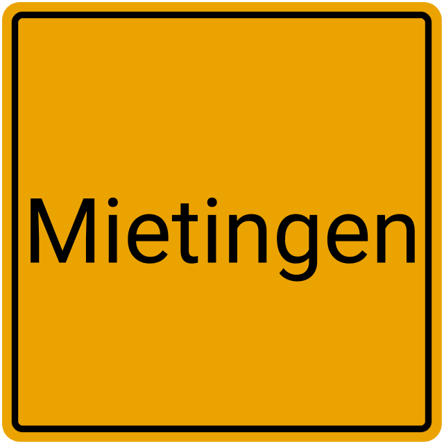 Meldebestätigung Mietingen