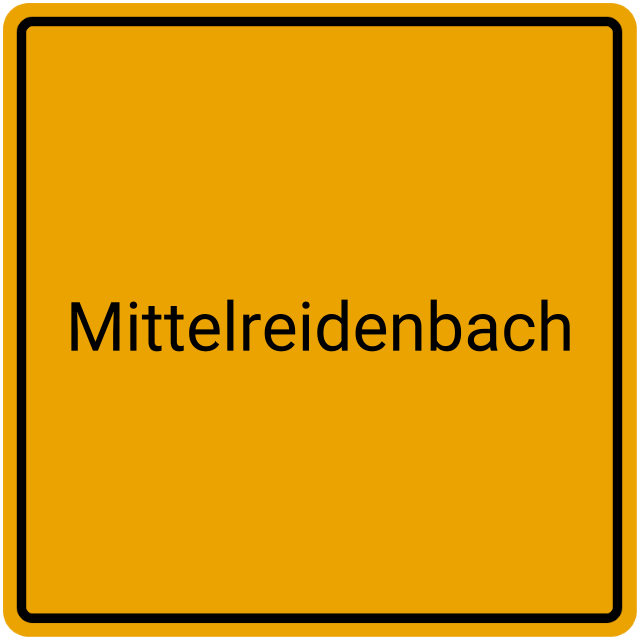 Meldebestätigung Mittelreidenbach