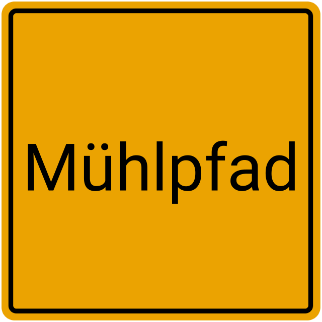 Meldebestätigung Mühlpfad