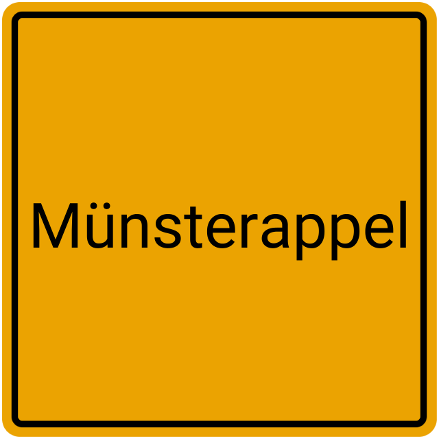 Meldebestätigung Münsterappel