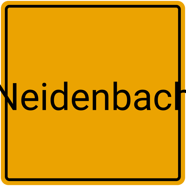 Meldebestätigung Neidenbach