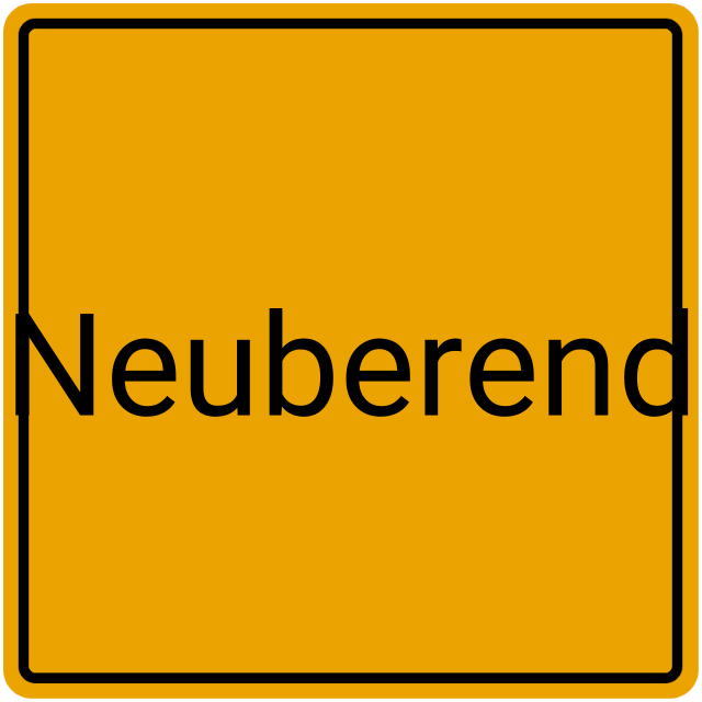 Meldebestätigung Neuberend