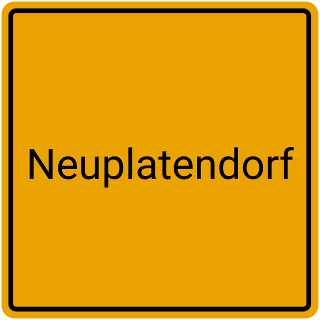 Meldebestätigung Neuplatendorf