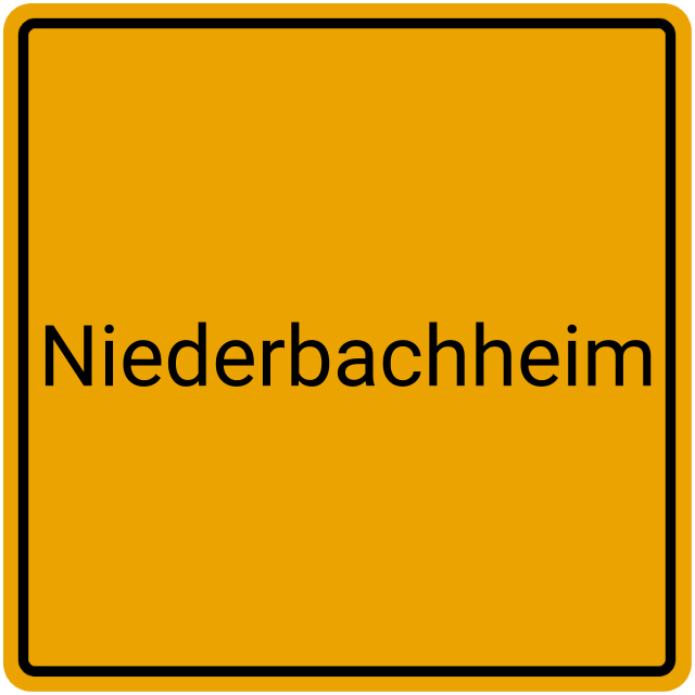 Meldebestätigung Niederbachheim