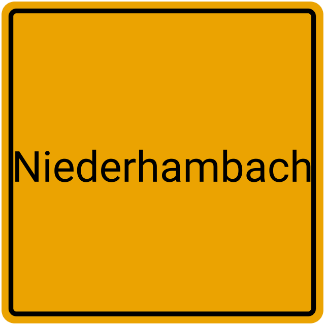 Meldebestätigung Niederhambach