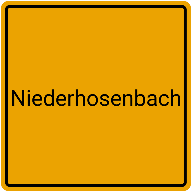 Meldebestätigung Niederhosenbach