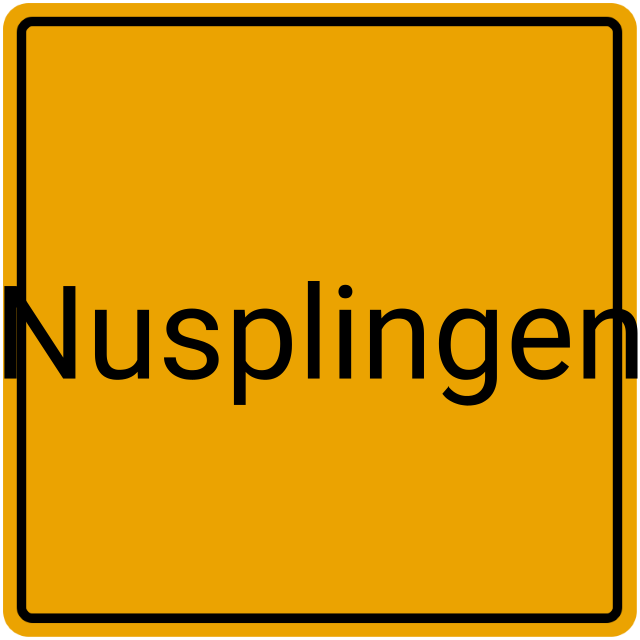 Meldebestätigung Nusplingen