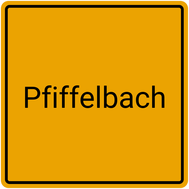 Meldebestätigung Pfiffelbach