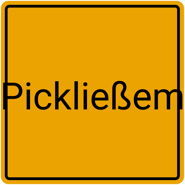 Meldebestätigung Pickließem