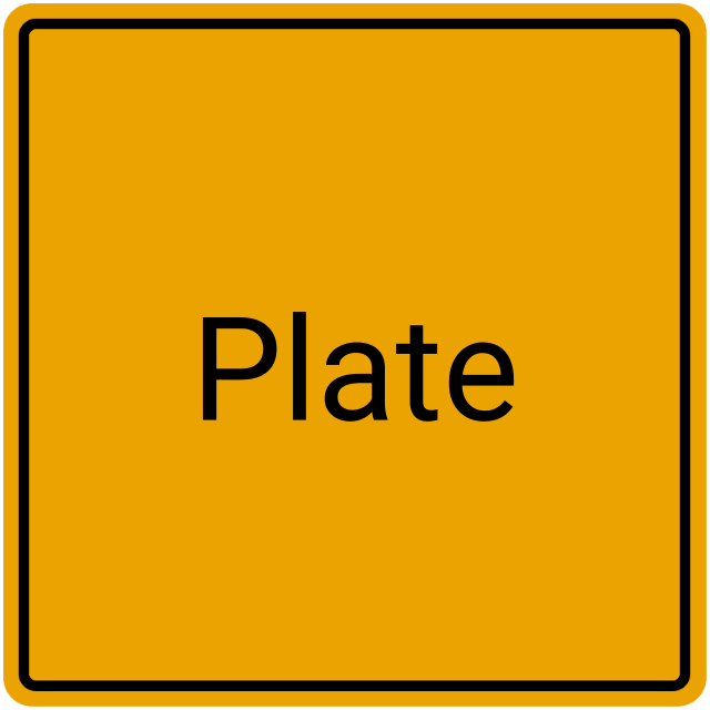 Meldebestätigung Plate