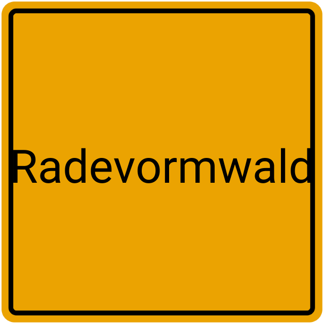 Meldebestätigung Radevormwald