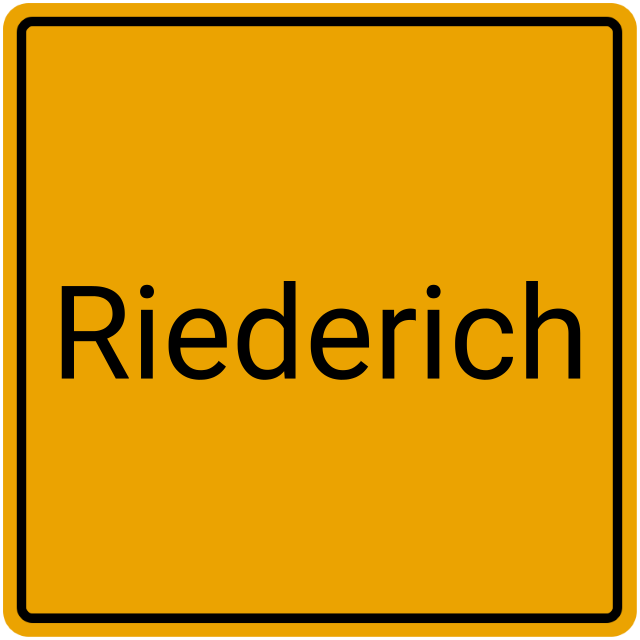 Meldebestätigung Riederich