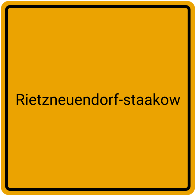 Meldebestätigung Rietzneuendorf-Staakow