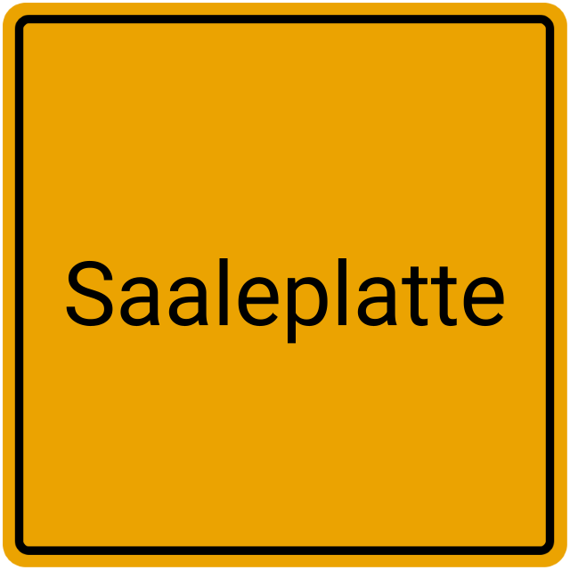 Meldebestätigung Saaleplatte