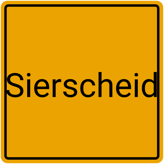 Meldebestätigung Sierscheid