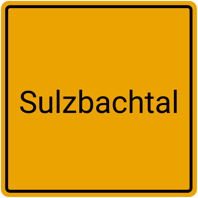 Meldebestätigung Sulzbachtal