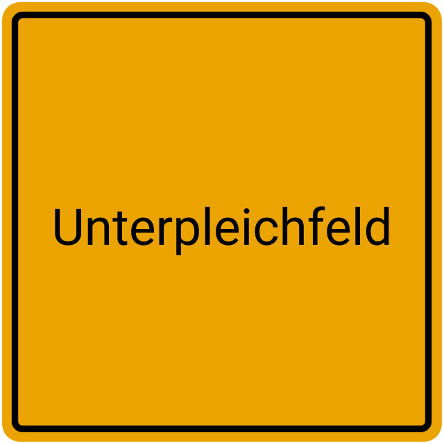 Meldebestätigung Unterpleichfeld