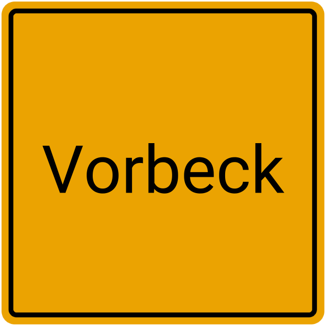 Meldebestätigung Vorbeck