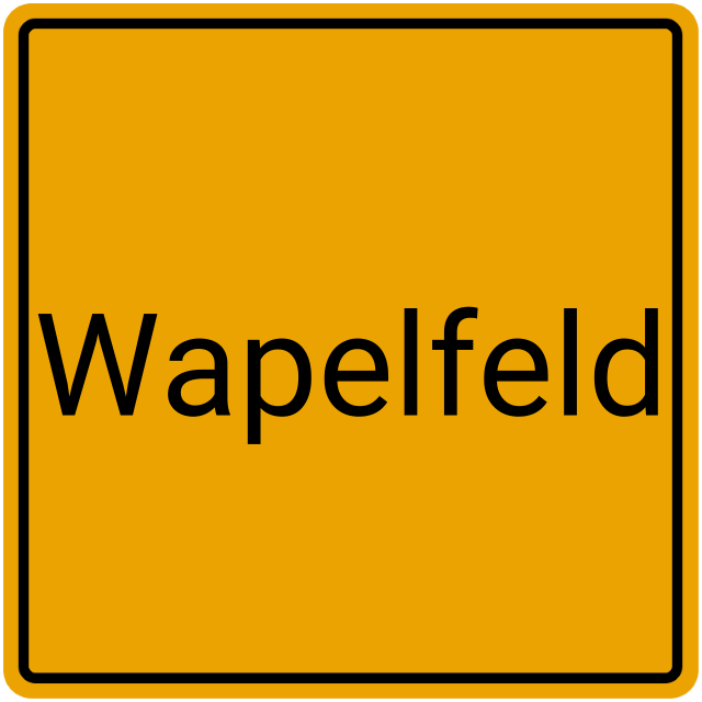 Meldebestätigung Wapelfeld