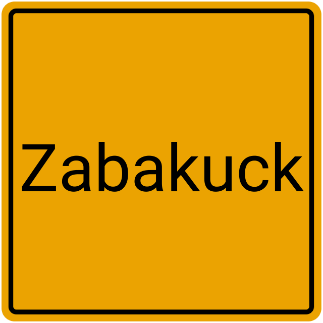 Meldebestätigung Zabakuck