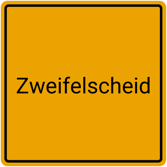 Meldebestätigung Zweifelscheid